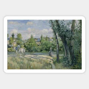 Sunlight on the Road, Pontoise by Camille Pissarro Magnet